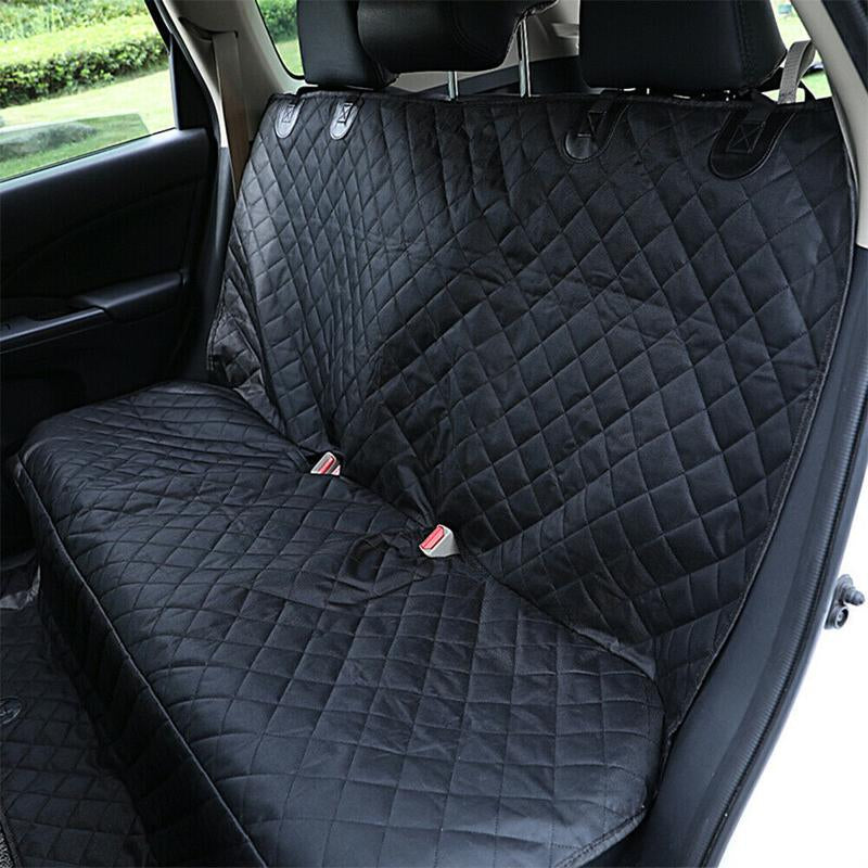 Waterproof Dog Car Seat Cover for Back Seat – Nonslip, Dual Leash Seatbelt Attachments, Hammock-Style Protector for Pet Safety & Comfort